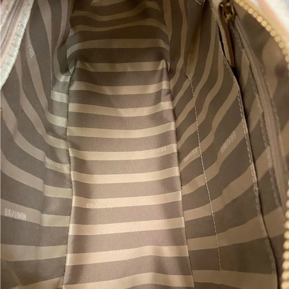 Brahmin Cream Hudson Satchel